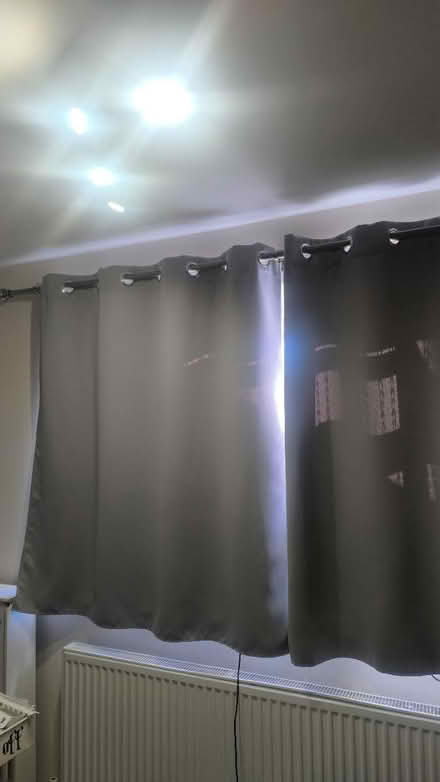 Photo of free Grey curtains with the rod (Surbiton KT6) #1