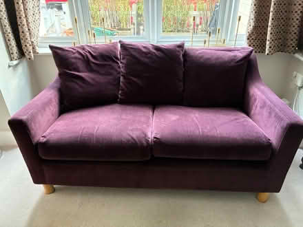 Photo of free Plum sofa (Long Ditton, KT6) #2
