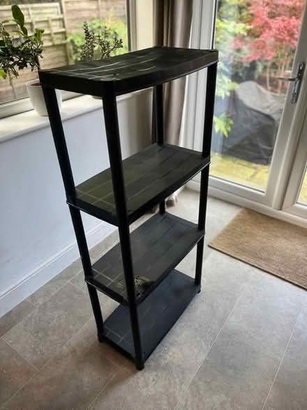 Photo of free Shelving unit - black polypropylene (Levenshulme M19) #1
