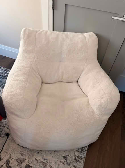 Photo of free White large bean bag armchair (South Boston) #1
