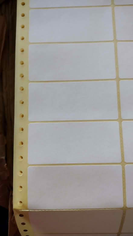 Photo of free STICKY LABELS - 3000 on perforated, continuous sheet (West Marina TN38) #3