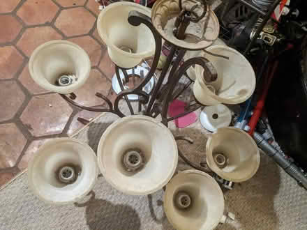 Photo of free Heavy wrought-iron chandelier (77004) #2