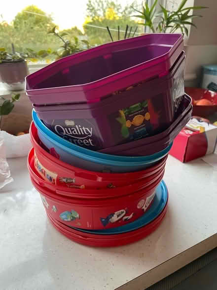 Photo of free 6 empty chocolate tubs (Keyworth NG12) #1