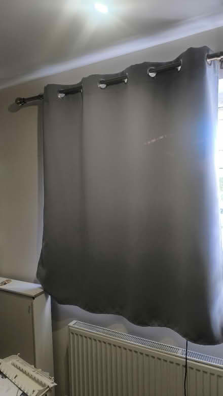 Photo of free Grey curtains with the rod (Surbiton KT6) #3