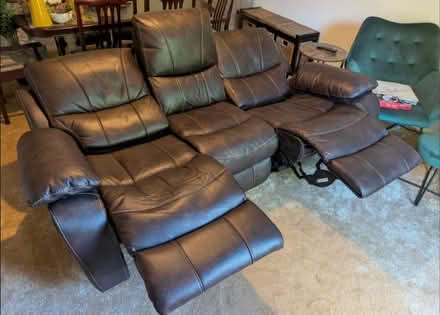 Photo of free Brown 3 seat electric recliner sofa (Maidstone ME15) #1