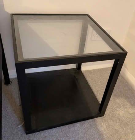 Photo of free Black Wood/Glass Stacking Tables (Maidstone ME15) #1