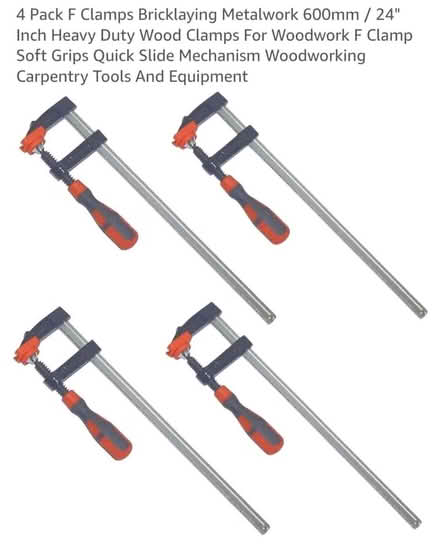 Photo of free 4 new wood clamps (Grove Road E3) #3