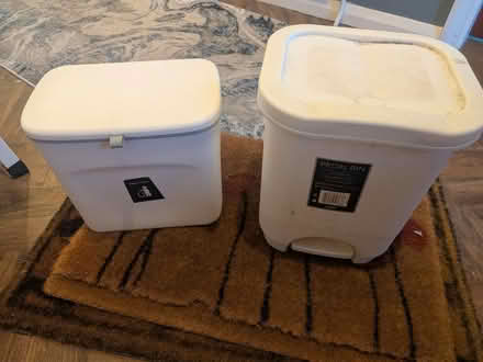 Photo of free 2 small white plastic bins (Maidstone ME15) #1