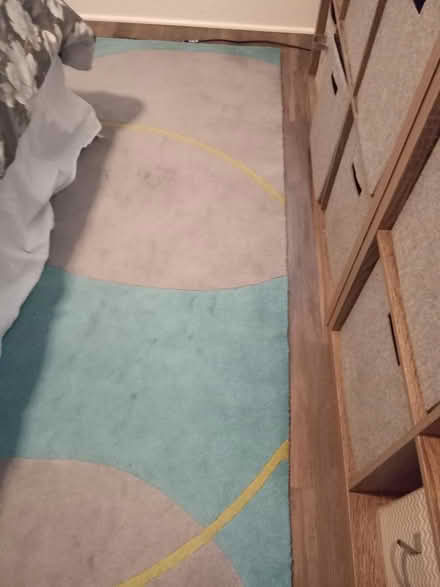 Photo of free Gray, turquoise 100% Wool Rug (West Nashville) #2