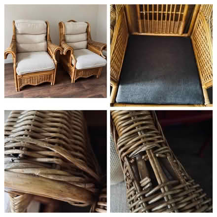 Photo of free Pair of wicker armchairs (Heeley S8) #1