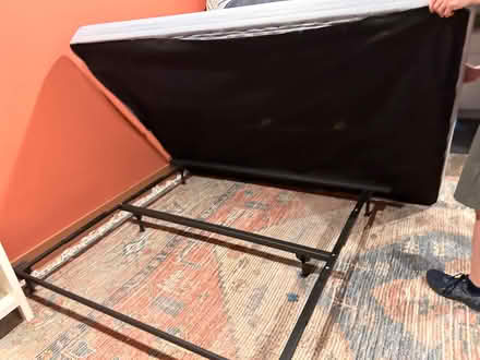 Photo of free Metal bed frame & gray box spring (Powder Springs & Bellemeade) #2