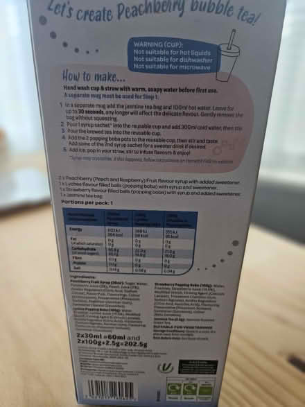 Photo of free Reusable bubble tea cup (Willaston CH64) #4