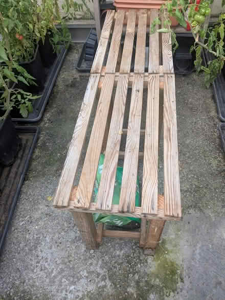 Photo of free Wooden greenhouse tables (M32 stretford) #2
