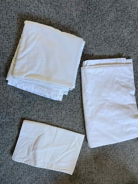 Photo of free Various white cotton bedding items (Horndean PO8) #2