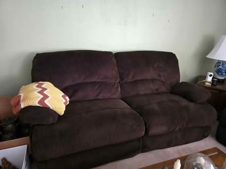 Photo of free Brown Reclining Couches (2) (Westfield, NJ) #2