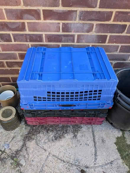 Photo of free 4 x stacker crates (Castlepoint BH8) #1