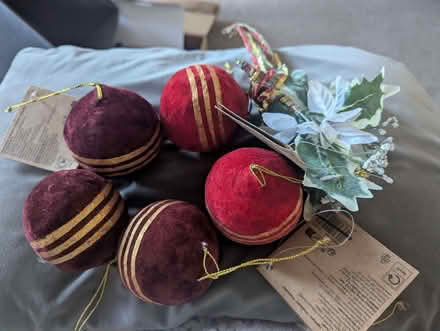 Photo of free Paper mache baubles,solid and plastic flower (Portchester PO16) #1