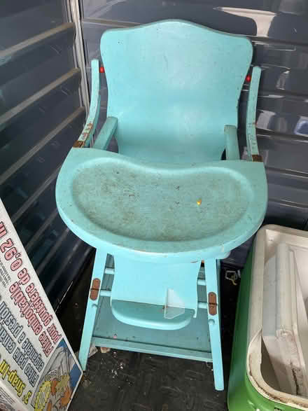 Photo of free Antique high chair/ potty seat (Oradell) #1