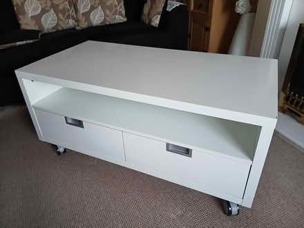Photo of free Large Gloss White TV Stand (Chippenham SN14) #2