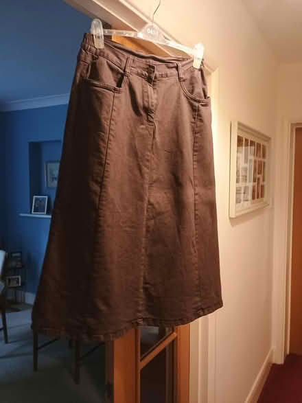Photo of free Brown denim skirt (Horsell, Woking GU21) #1
