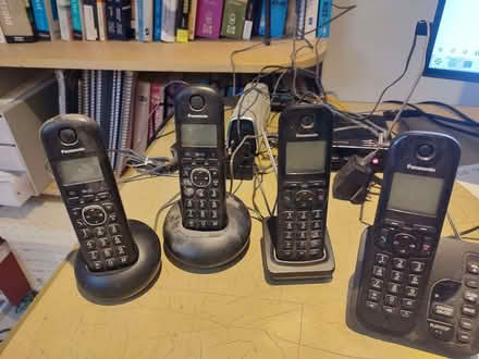 Photo of free Set of 4 Panasonic DECT phones (Moorfields BA2) #1