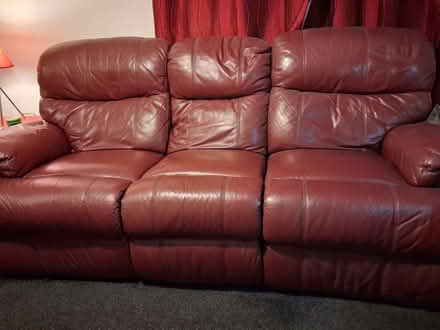 Photo of free Leather reclining sofa (Berkeley Gloucester GL13) #1
