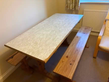 Photo of free Solid pine table and 2 benches (Orpington BR6) #2