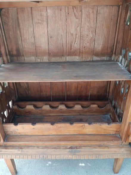 Photo of free teak cabinet with wine rack (Eastern Lake View Terrace) #3