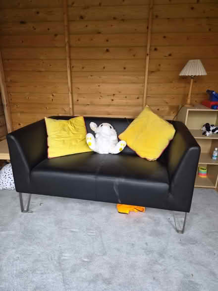 Photo of free Black 2 seater sofa (Southport PR9) #1