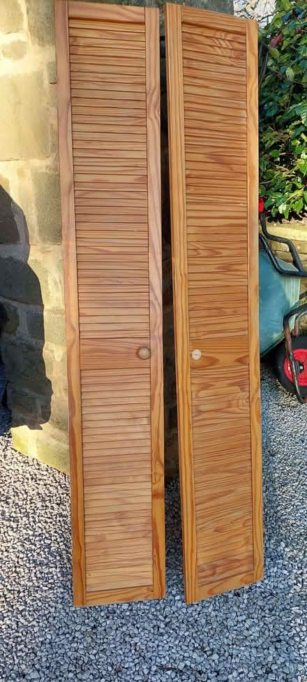 Photo of free Louvre doors, originally for a built in cupboard (Glusburn BD20) #1