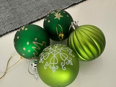 Photo of free 4 Green Christmas ornaments (Clinton Hill, Brooklyn) #2