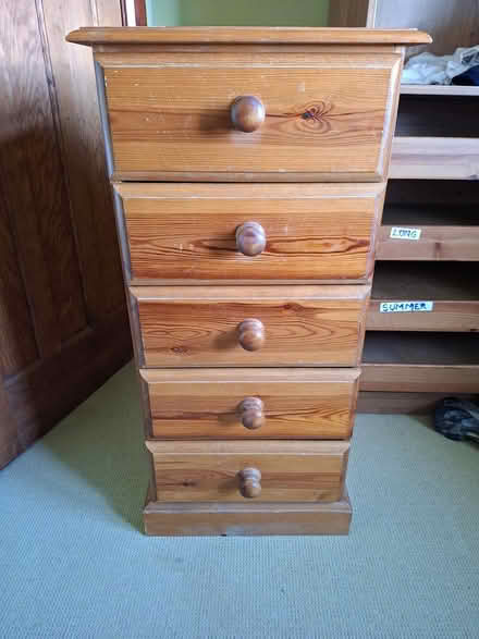 Photo of free Five drawer set in pine (South Normanton near J28 M1) #1