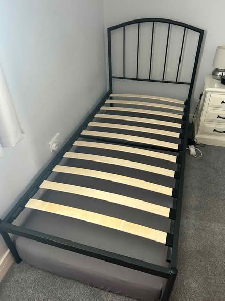 Photo of free Single metal bed frame & airflow mattress (Hulham EX8) #1