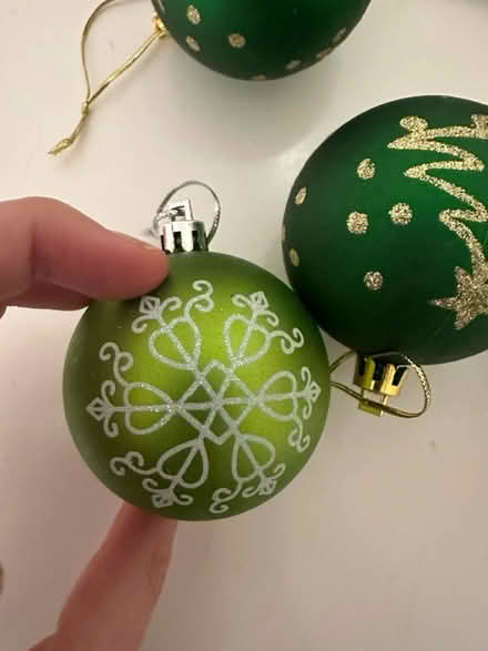 Photo of free 4 Green Christmas ornaments (Clinton Hill, Brooklyn) #4