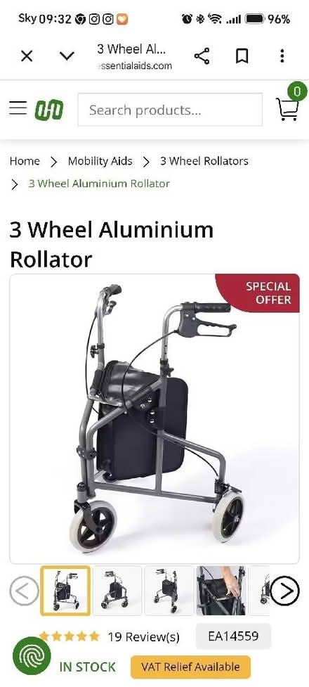 Photo of 3 wheeled mobility walker (Milnthorpe LA7) #1