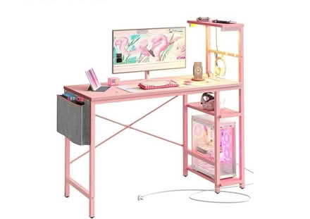 Photo of free Pink metal computer table (Old Woking GU22 9) #4