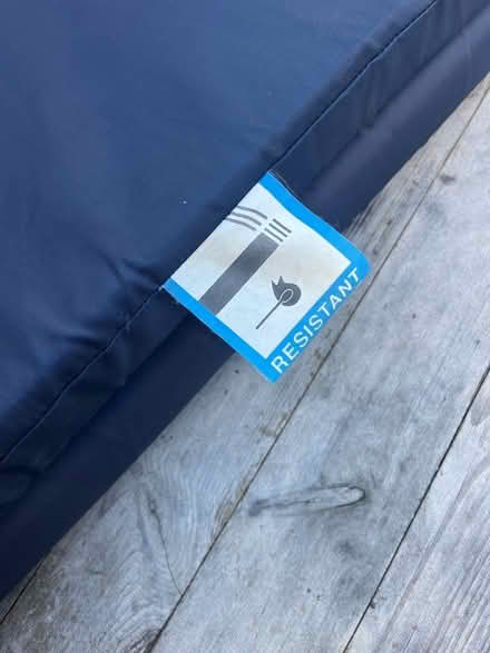Photo of free Two bench cushions - blue, polyester (Gorse Hill M16) #2