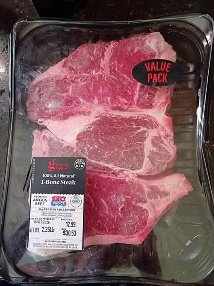 Photo of free Angus T-bone Steaks (1/2 m to Rockville Town Center) #1