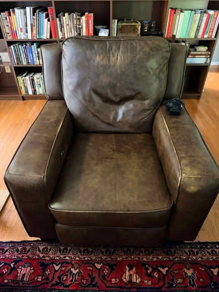 Photo of free Brown Leather Power Recliner (Lambertville NJ) #1