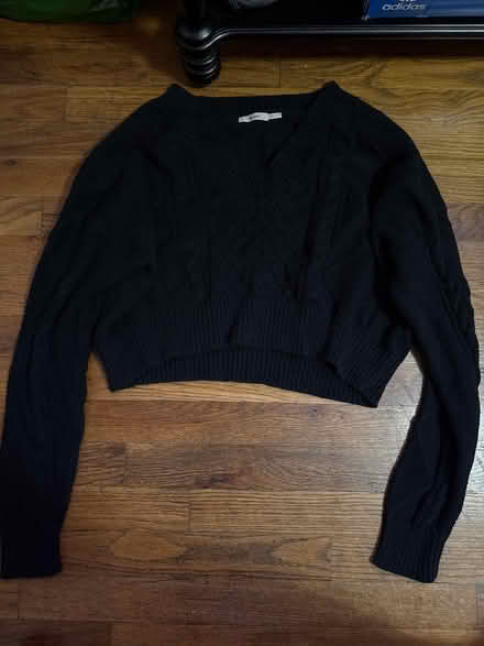 Photo of free Black Crop Sweater Size Large (Clason Point Bronx NY) #1