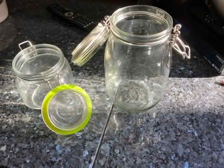 Photo of free Glass Storage jars with clip top lids (Willaston CW5) #1