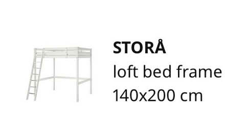 Photo of free IKEA double loft bed (stora) (Bishop auckland) #1