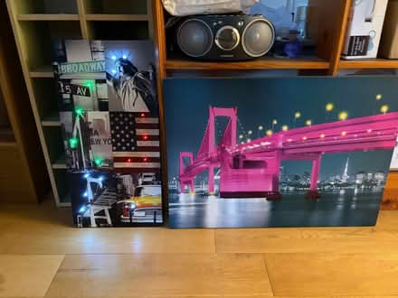 Photo of free Two New York Printed Canvas Pictures, one with lights (Broomfield ME17) #3