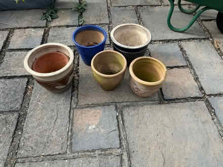 Photo of free 5 Terracotta garden pots (Hornchurch RM12) #1