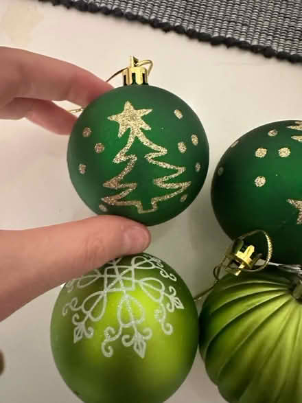 Photo of free 4 Green Christmas ornaments (Clinton Hill, Brooklyn) #3