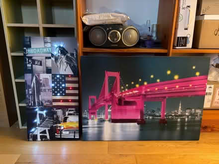 Photo of free Two New York Printed Canvas Pictures, one with lights (Broomfield ME17) #2