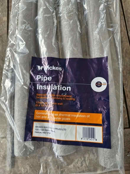 Photo of free Wicks 15mm pipe insulation (Great Baddow CM2) #1
