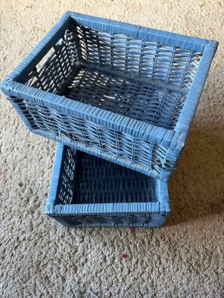 Photo of free 2 blue baskets (Sanderstead CR2) #1