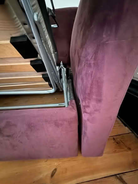 Photo of free Purple velvet sofa bed (Leytonstone E11) #2