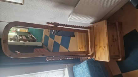 Photo of free Pine full length mirror with storage (Bexleyheath DA6) #1